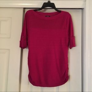 Apt. 9 Fuschia Short Sleeve Knit Sweater